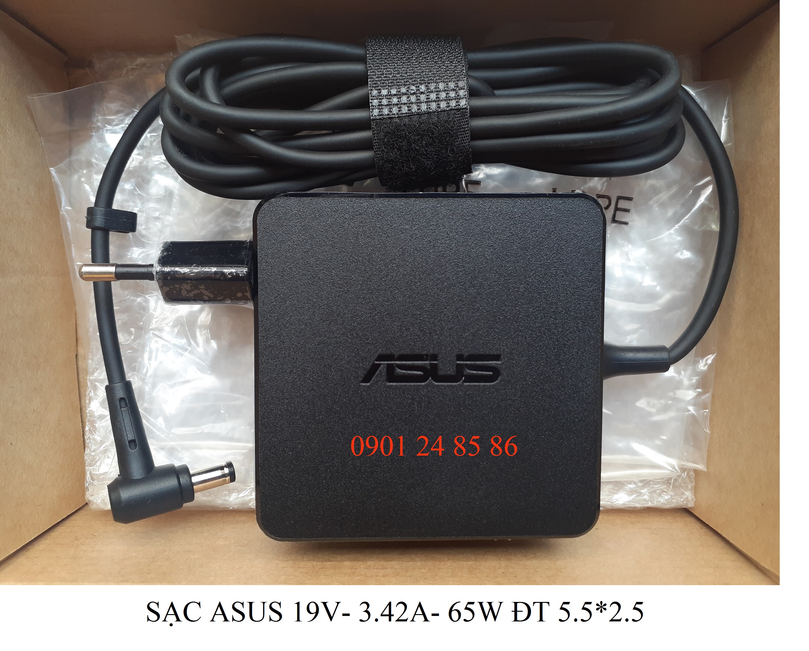 Sạc Laptop Asus, Sạc Asus, Adapter Laptop Asus Original, Asus X51L/ X51R-1A/ K40IJ/ K40C/ K42F/ U43F - Asus 19V-3.42A- 65W 5.5MM*2.5MM ADP-65DB